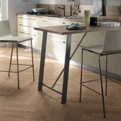 Sgabello Kuadra 1112 in tecnopolimero di Scavolini