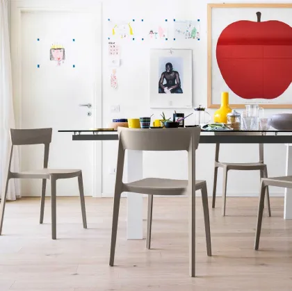 Sedia in plastica impilabile Skin di Calligaris