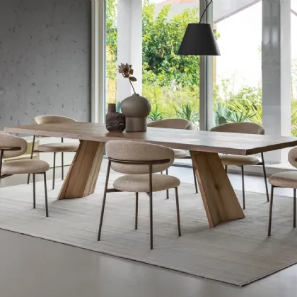 Tavolo rettangolare Icaro in rovere di Calligaris