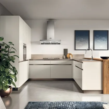 Cucina Moderna Boxi in laccato Bianco di Scavolini