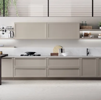 Cucina Moderna Carattere in laccato opaco Visone di Scavolini