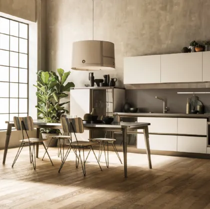 Cucina Moderna Diesel Open Workshop laccato Soft Beige di Scavolini