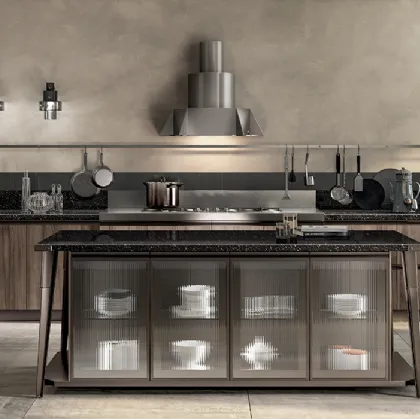 Cucina Moderna Diesel Open Workshop Noce Garden di Scavolini