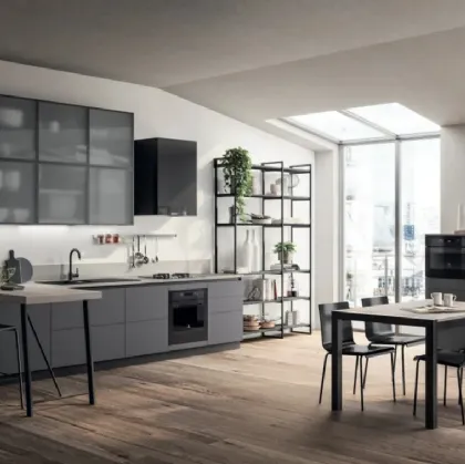 Cucina Evolution Grafite e Vetro Screen di Scavolini