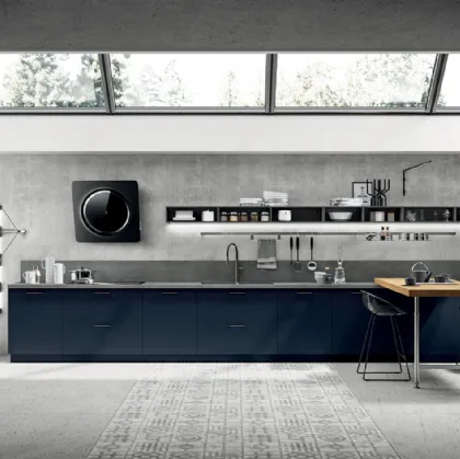 Cucina Moderna Mood in laccato Blu Moon di Scavolini