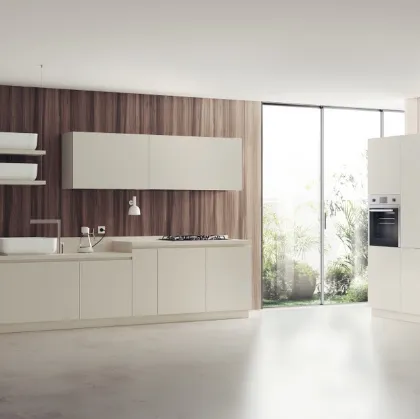 Cucina Moderna Qi in decorativo Grigio Gabbiano di Scavolini