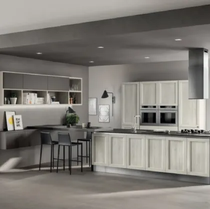 Cucina Evolution decorativo Rovere Artic di Scavolini