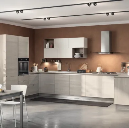 Cucina su misura Urban & Urban in decorativo Larice Pasha di Scavolini